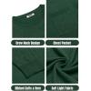 COOFANDY Men’s Crewneck Sweater Casual Lightweight Knitted Pullover Sweater with Pocket(Dark Green)