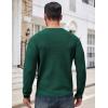 COOFANDY Men’s Crewneck Sweater Waffle Textured Pullover Sweaters Soft Midweight Knitted Sweaters(Green)