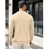 COOFANDY Mens Crewneck Sweatshirts Long Sleeve Basic Pullover Shirts Twill Textured Soild Casual Tops(Apricot)