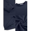 COOFANDY Mens Crewneck Sweatshirts Long Sleeve Basic Pullover Shirts Twill Textured Soild Casual Tops(Dark Navy)