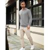 COOFANDY Mens Crewneck Sweatshirts Long Sleeve Basic Pullover Shirts Twill Textured Soild Casual Tops(Light Grey)