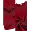 COOFANDY Mens Crewneck Sweatshirts Long Sleeve Basic Pullover Shirts Twill Textured Soild Casual Tops(Red)