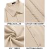 COOFANDY Men’s Cuban Guayabera Shirt Short Sleeve Button Down Shirts Casual Summer Beach Linen Shirts(Beige)