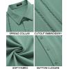 COOFANDY Men’s Cuban Guayabera Shirt Short Sleeve Button Down Shirts Casual Summer Beach Linen Shirts(Malachite Green)