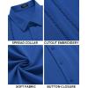 COOFANDY Men’s Cuban Guayabera Shirt Short Sleeve Button Down Shirts Casual Summer Beach Linen Shirts(Royal Blue)