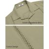 COOFANDY Mens Cuban Guayabera Shirts Short Sleeve Button Down Shirt Lightweight Summer Beach Shirts(Army Green)