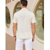 COOFANDY Mens Cuban Guayabera Shirts Short Sleeve Button Down Shirt Lightweight Summer Beach Shirts(Beige)