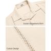 COOFANDY Mens Cuban Guayabera Shirts Short Sleeve Button Down Shirt Lightweight Summer Beach Shirts(Beige)