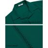 COOFANDY Mens Cuban Guayabera Shirts Short Sleeve Button Down Shirt Lightweight Summer Beach Shirts(Dark Green)