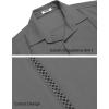COOFANDY Mens Cuban Guayabera Shirts Short Sleeve Button Down Shirt Lightweight Summer Beach Shirts(Dark Grey)