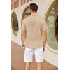 COOFANDY Mens Cuban Guayabera Shirts Short Sleeve Button Down Shirt Lightweight Summer Beach Shirts(Khaki)