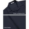 COOFANDY Mens Cuban Guayabera Shirts Short Sleeve Button Down Shirt Lightweight Summer Beach Shirts(Navy Blue)