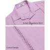 COOFANDY Mens Cuban Guayabera Shirts Short Sleeve Button Down Shirt Lightweight Summer Beach Shirts(Purple)