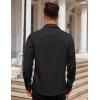 COOFANDY Mens Dress Shirt Long Sleeve Button Down Shirts Business Casual Wrinkle Free Shirts with Pocket(Black)