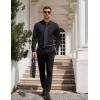 COOFANDY Mens Dress Shirt Long Sleeve Button Down Shirts Business Casual Wrinkle Free Shirts with Pocket(Black)