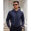 COOFANDY Mens Dress Shirt Long Sleeve Button Down Shirts Business Casual Wrinkle Free Shirts with Pocket(Blue Purple)