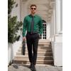COOFANDY Mens Dress Shirt Long Sleeve Button Down Shirts Business Casual Wrinkle Free Shirts with Pocket(Bright Green)