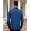 COOFANDY Mens Dress Shirt Long Sleeve Button Down Shirts Business Casual Wrinkle Free Shirts with Pocket(Navy Blue)