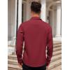 COOFANDY Mens Dress Shirt Long Sleeve Button Down Shirts Business Casual Wrinkle Free Shirts with Pocket(Wine Red)
