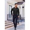 COOFANDY Mens Dress Shirt Long Sleeve Wrinkle Free Formal Shirts Business Casual Button Down Shirts(Black)