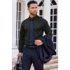 COOFANDY Mens Dress Shirt Long Sleeve Wrinkle Free Formal Shirts Business Casual Button Down Shirts(Black)