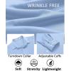 COOFANDY Mens Dress Shirt Long Sleeve Wrinkle Free Formal Shirts Business Casual Button Down Shirts(Blue)