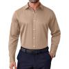 COOFANDY Mens Dress Shirt Long Sleeve Wrinkle Free Formal Shirts Business Casual Button Down Shirts(Khaki)