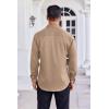 COOFANDY Mens Dress Shirt Long Sleeve Wrinkle Free Formal Shirts Business Casual Button Down Shirts(Khaki)