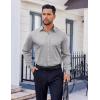 COOFANDY Mens Dress Shirt Long Sleeve Wrinkle Free Formal Shirts Business Casual Button Down Shirts(Light Grey)