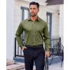 COOFANDY Mens Dress Shirt Long Sleeve Wrinkle Free Formal Shirts Business Casual Button Down Shirts(Olive Green)