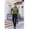 COOFANDY Mens Dress Shirt Long Sleeve Wrinkle Free Formal Shirts Business Casual Button Down Shirts(Olive Green)