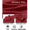 COOFANDY Mens Dress Shirt Long Sleeve Wrinkle Free Formal Shirts Business Casual Button Down Shirts(Wine Red)