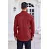COOFANDY Mens Dress Shirt Long Sleeve Wrinkle Free Formal Shirts Business Casual Button Down Shirts(Wine Red)