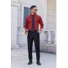 COOFANDY Mens Dress Shirt Long Sleeve Wrinkle Free Formal Shirts Business Casual Button Down Shirts(Wine Red)