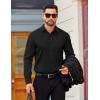 COOFANDY Mens Dress Shirts Long Sleeve Business Casual Button Down Shirts Regular Fit Formal Shirts(Black)
