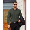 COOFANDY Mens Dress Shirts Long Sleeve Business Casual Button Down Shirts Regular Fit Formal Shirts(Dark Army Green)