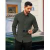COOFANDY Mens Dress Shirts Long Sleeve Business Casual Button Down Shirts Regular Fit Formal Shirts(Dark Army Green)