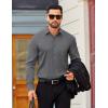 COOFANDY Mens Dress Shirts Long Sleeve Business Casual Button Down Shirts Regular Fit Formal Shirts(Dark Grey)