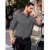 COOFANDY Mens Dress Shirts Long Sleeve Business Casual Button Down Shirts Regular Fit Formal Shirts(Dark Grey)