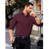 COOFANDY Mens Dress Shirts Long Sleeve Business Casual Button Down Shirts Regular Fit Formal Shirts(Date Red)