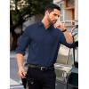 COOFANDY Mens Dress Shirts Long Sleeve Business Casual Button Down Shirts Regular Fit Formal Shirts(Deep Blue)