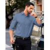 COOFANDY Mens Dress Shirts Long Sleeve Business Casual Button Down Shirts Regular Fit Formal Shirts(Grey Blue)