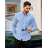 COOFANDY Mens Dress Shirts Long Sleeve Business Casual Button Down Shirts Regular Fit Formal Shirts(Light Blue)