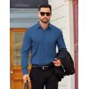 COOFANDY Mens Dress Shirts Long Sleeve Business Casual Button Down Shirts Regular Fit Formal Shirts(Navy Blue)