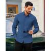 COOFANDY Mens Dress Shirts Long Sleeve Business Casual Button Down Shirts Regular Fit Formal Shirts(Navy Blue)