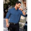 COOFANDY Mens Dress Shirts Long Sleeve Business Casual Button Down Shirts Regular Fit Formal Shirts(Navy Blue)