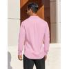 COOFANDY Mens Dress Shirts Long Sleeve Business Casual Button Down Shirts Regular Fit Formal Shirts(Pink)