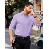 COOFANDY Mens Dress Shirts Long Sleeve Business Casual Button Down Shirts Regular Fit Formal Shirts(Purple)