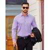 COOFANDY Mens Dress Shirts Long Sleeve Business Casual Button Down Shirts Regular Fit Formal Shirts(Purple)