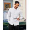 COOFANDY Mens Dress Shirts Long Sleeve Business Casual Button Down Shirts Regular Fit Formal Shirts(White)